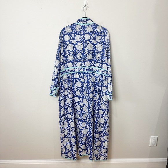 Sue Sartor Kimono Duster Blue Floral - Picture 3 of 10